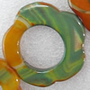 Agate Beads, Flower, O:49mm I:26mm, Hole:Approx 1.5mm, Sold by PC