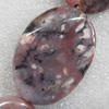 Agate Beads, Flat Oval, 30x40x6mm, Hole:Approx 1.5mm, Sold per 15.7-inch Strand