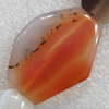 Agate Beads, Polygon, 30x41x7mm, Hole:Approx 1.5mm, Sold per 15.7-inch Strand