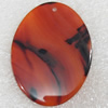 Agate pendant, Flat Oval, 39x52mm, Hole:Approx 1mm, Sold by PC