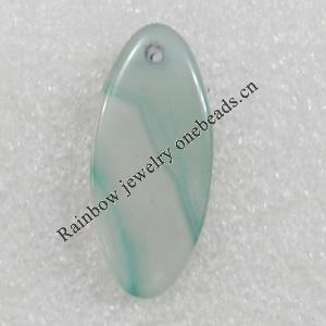 Agate pendant, 16x37mm, Hole:Approx 1mm, Sold by PC