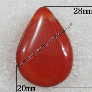 Agate pendant, Teardrop, 20x28mm, Hole:Approx 1mm, Sold by PC