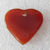 Agate pendant, Heart, 25x24mm, Hole:Approx 1mm, Sold by PC