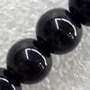 Black Agate Beads, Round, 4mm, Hole:Approx 1mm, Sold per 15.7-inch Strand