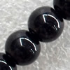 Black Agate Beads, Round, 8mm, Hole:Approx 1mm, Sold per 15.7-inch Strand