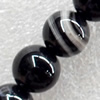 Black Agate Beads, Round, 12mm, Hole:Approx 1mm, Sold per 15.7-inch Strand
