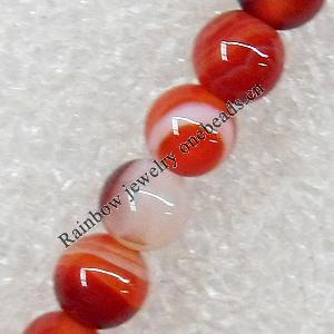 Red Agate Beads, Round, 14mm, Hole:Approx 1mm, Sold per 15.7-inch Strand
