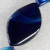 Blue Agate Beads, Horse eye, 25x40mm, Hole:Approx 1.5mm, Sold per 15.7-inch Strand