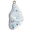 Porcelain Pendants，Nugget 45x29mm, Sold by Bag 