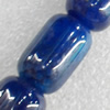 Blue Agate Beads, Drum, 13x20mm, Hole:Approx 1.5mm, Sold per 15.7-inch Strand