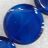 Blue Agate Beads, Flat Round, 25x6mm, Hole:Approx 1.5mm, Sold per 15.7-inch Strand