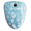Porcelain Pendants，34x28mm Hole:4mm, Sold by Bag 