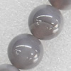 Grey Agate Beads, Round, 12mm, Hole:Approx 1mm, Sold per 15.7-inch Strand