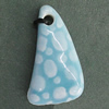 Porcelain Pendants，34x20mm Hole:3.5mm, Sold by Bag 