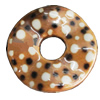 Porcelain Pendants，Twist Flat Round O:30mm I:8mm, Sold by Bag 