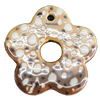 Porcelain Pendants，Flower 44mm Hole:3.5mm, Sold by Bag 