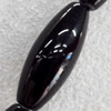 Black Agate Beads, Flat Oval, 10x25mm, Hole:Approx 1mm, Sold per 15.7-inch Strand