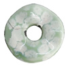 Porcelain Pendants，Twist Flat Round 30mm Hole:8mm, Sold by Bag 