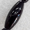 Black Agate Beads, Flat Oval, 12x40mm, Hole:Approx 1mm, Sold per 15.7-inch Strand