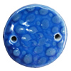 Porcelain Pendants，Flat Round 40mm Hole:3mm, Sold by Bag 