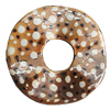 Porcelain Pendants，Twist Flat Round 50mm Hole:15mm, Sold by Bag 