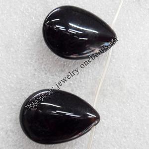 Black Agate Beads, Teardrop, 15x12mm, Hole:Approx 1mm, Sold by PC
