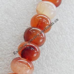 Red Agate Beads, Rondelle, 14x10mm, Hole:Approx 1mm, Sold per 15.7-inch Strand