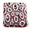 Porcelain Pendants，Square 46mm Hole:3mm, Sold by Bag 