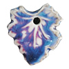 Porcelain Pendants，Leaf 34x31mm Hole:4mm, Sold by Bag 