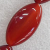 Red Agate Beads, Horse eye, 13x25mm, Hole:Approx 1mm, Sold per 15.7-inch Strand