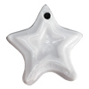 Porcelain Pendants，Star 43x40mm Hole:3mm, Sold by Bag 