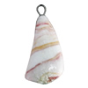 Porcelain Pendants，Nugget 34x19mm, Sold by Bag 