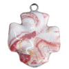 Porcelain Pendants，Cross 31x28mm, Sold by Bag 