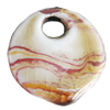 Porcelain Pendants，35x34mm Hole:8mm, Sold by Bag 