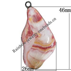 Porcelain Pendants，46x26mm, Sold by Bag 