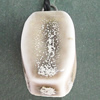 Porcelain Pendants，Faeted Oval 24x14mm, Sold by Bag 