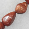 Gold Sand Stone Beads, Nugget, 9x13-26x35mm, Hole:Approx 1.5mm, Sold per 15.7-inch Strand