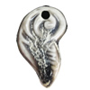 Porcelain Pendants，37x23mm Hole:2.5mm, Sold by Bag 