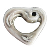 Porcelain Pendants，Heart 30x32mm Hole:3.5mm, Sold by Bag 