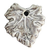 Porcelain Pendants，Leaf 33x31mm Hole:3.5mm, Sold by Bag 
