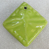 Porcelain Pendants, Diamond 47mm Hole:3mm, Sold by Bag