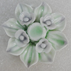 Porcelain Pendants, Flower 50mm Hole:4mm, Sold by Bag
