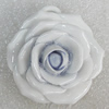 Porcelain Pendants, Flower 46x43mm Hole:4.5mm, Sold by Bag