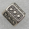 Jewelry findings, CCB Plastic Beads Antique Silver, Polyhedron 12x10mm Hole:3.5mm, Sold by Bag