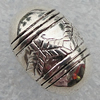Jewelry findings, CCB Plastic Beads Antique Silver, Oval 15x10mm Hole:2mm, Sold by Bag
