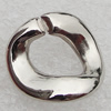 Jewelry findings, CCB Plastic Donut Platina Plated, 18x16mm, Sold by Bag