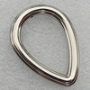 Jewelry findings, CCB Plastic Donut Platina Plated, Teardrop 48x35mm Hole:1.5mm, Sold by Bag