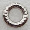 Jewelry findings, CCB Plastic Donut Platina Plated, O:16mm I:8mm, Sold by Bag