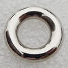 Jewelry findings, CCB Plastic Donut Platina Plated, O:16mm I:8mm, Sold by Bag