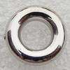 Jewelry findings, CCB Plastic Donut Platina Plated, O:13mm I:6mm, Sold by Bag